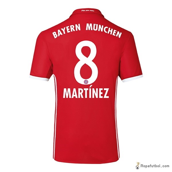 Camiseta Bayern de Múnich Replica Primera Ropa Martinez 2016/17 Rojo